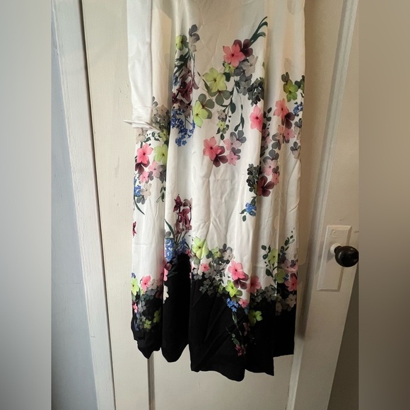 Ted Baker Floral Midi Dress - White and Black - Picture 12 of 16